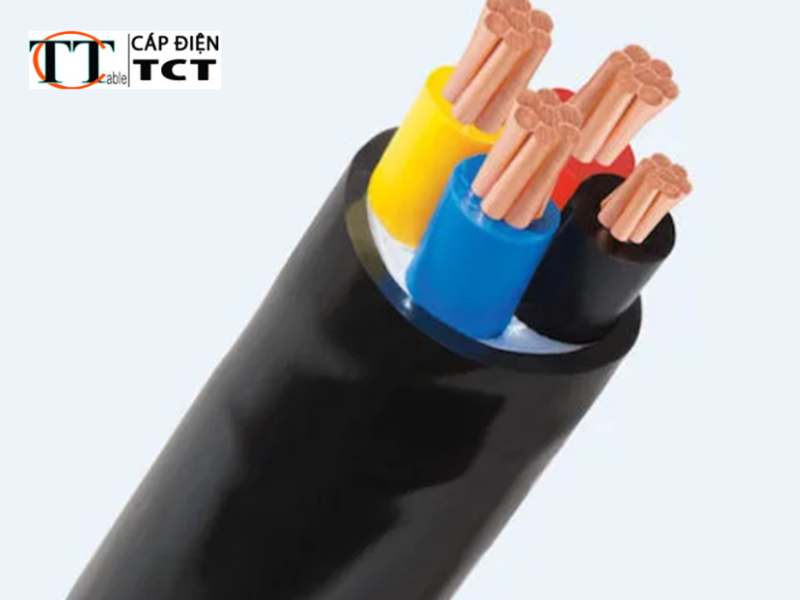 Cáp điện 3 Pha + 1 trung tính cách điện PVC