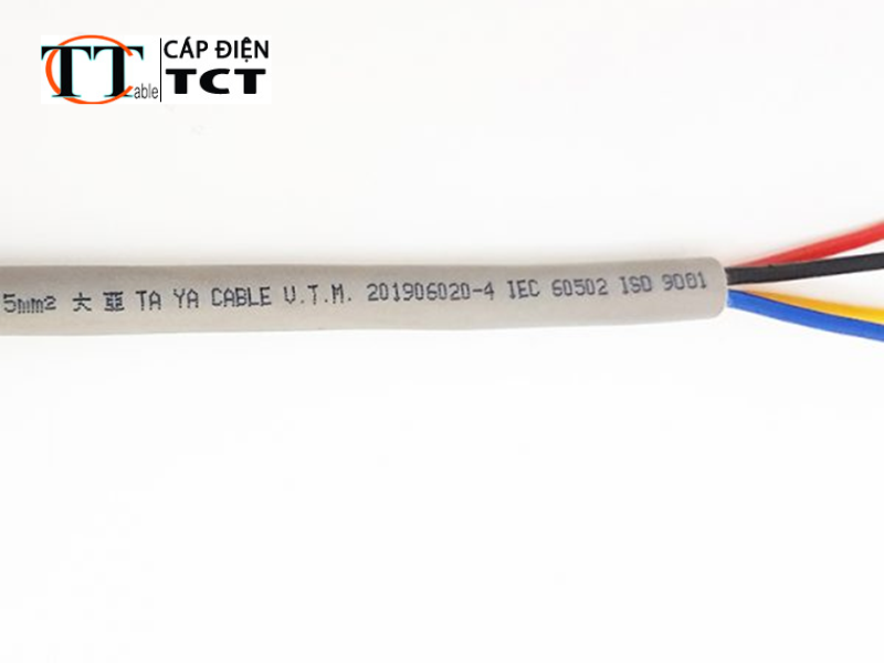 Cáp 4 lõi cách điện PVC
