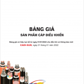 Bảng giá cáp điều khiển CADI-SUN