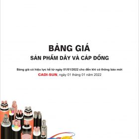 Bảng giá dây và cáp đồng CADI-SUN