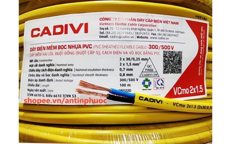 Hướng dẫn cách sử dụng và lựa chọn dây điện đôi 2.5 có vỏ bọc Cadivi