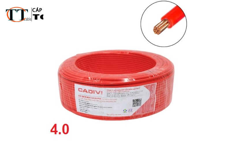 Dây điện Cadivi 4.0 giá bao nhiêu?