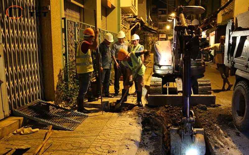 Lưu ý khi thi công cáp điện dưới lòng đất 