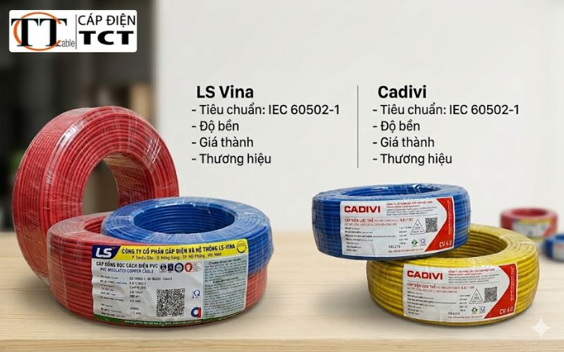 cáp ls vina và cadivi loại nào tốt hơn