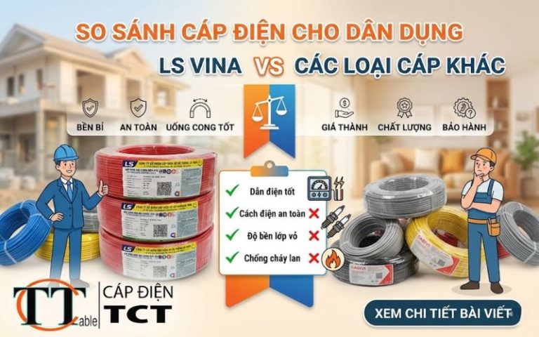 Cáp ls vina và cadivi loại nào tốt hơn cho công trình dân dụng?