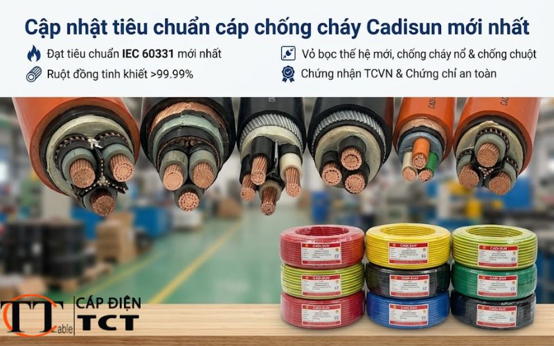 Cập nhật tiêu chuẩn cáp chống cháy Cadisun mới nhất cho năm 2026