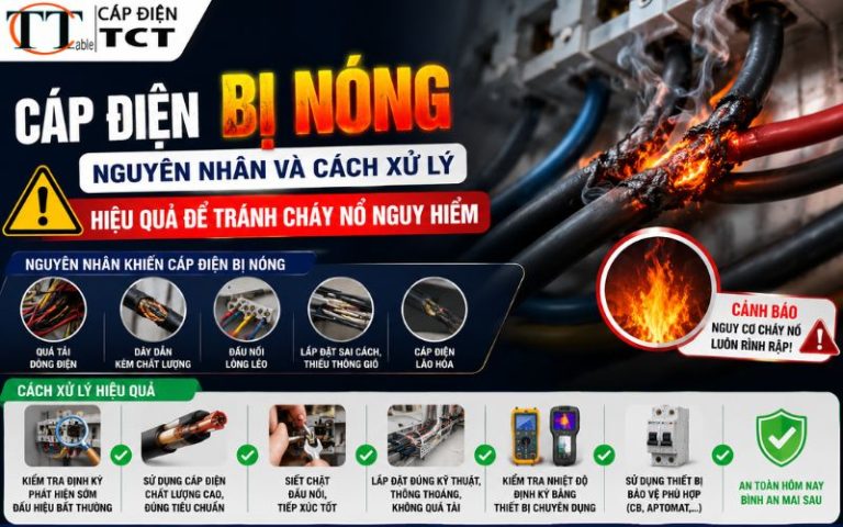 Cáp điện bị nóng nguyên nhân và cách xử lý hiệu quả để tránh cháy nổ nguy hiểm