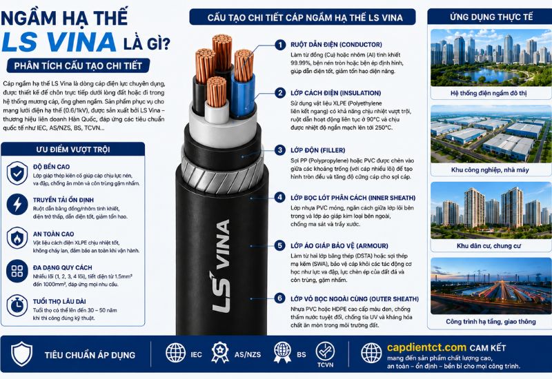 Cáp ngầm hạ thế LS Vina