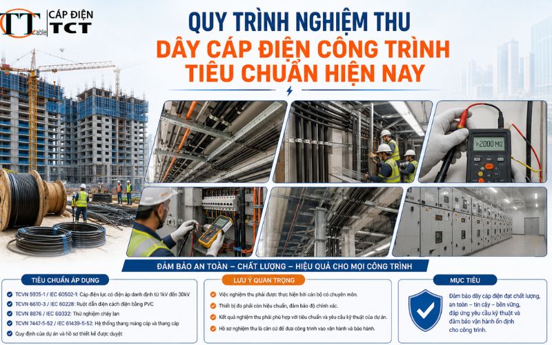 nghiệm thu dây cáp điện công trình