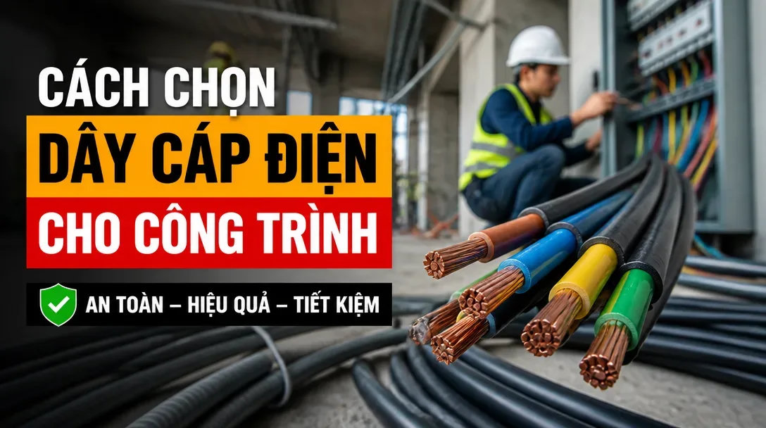 Cách chọn dây cáp điện cho công trình đúng công suất, an toàn