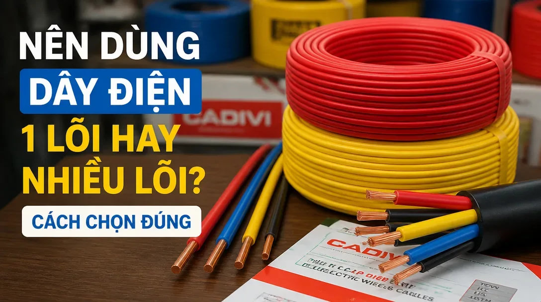 [Giải đáp] Nên dùng dây điện 1 lõi hay nhiều lõi theo tải điện?