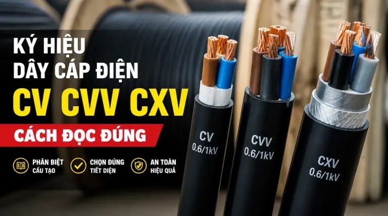 Ký hiệu dây cáp điện CV CVV CXV khác nhau thế nào? Cách đọc và chọn đúng