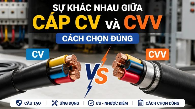 Sự khác nhau giữa cáp CV và CVV, nên chọn loại nào cho công trình?